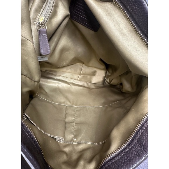 Coach F23293 Pebble Leather Hobo 2Way Shoulder Hand Bag Zip Closure Brown - Picture 8 of 10